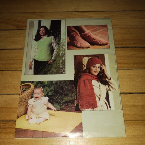 Teach Yourself to Knit Leaflet #154 Cross Stich Designs (Leisure Arts, 1979) - Picture 2 of 2